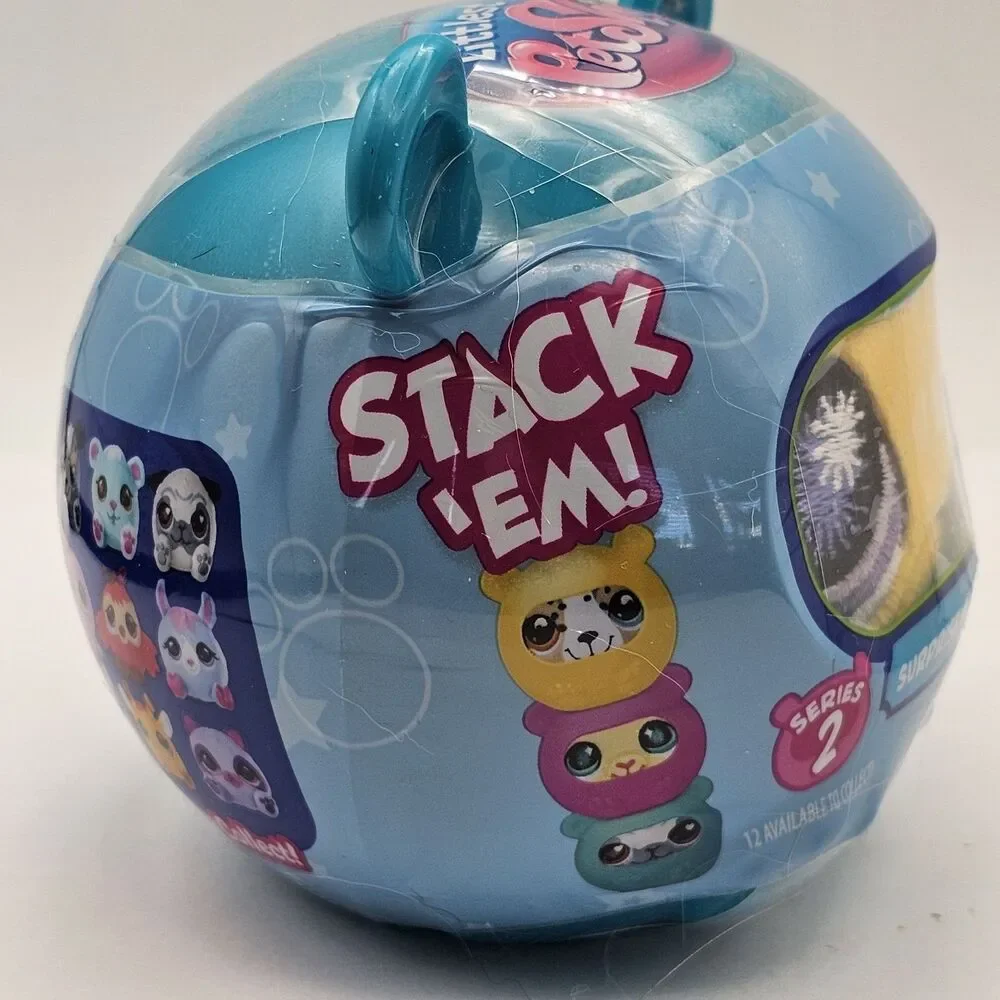 3 Littlest Pet Shop Surprise Plush Pets Yellow/Lt Blue/White & Tan Brand New